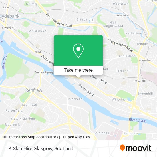 TK Skip Hire Glasgow map