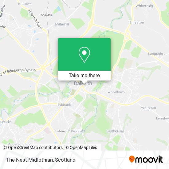 The Nest Midlothian map
