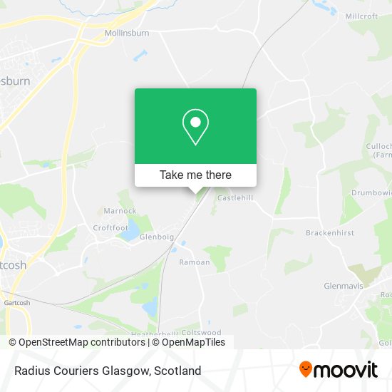 Radius Couriers Glasgow map