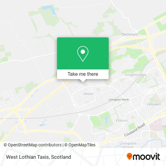 West Lothian Taxis map