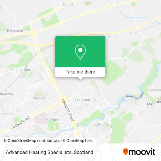 Advanced Heating Specialists map