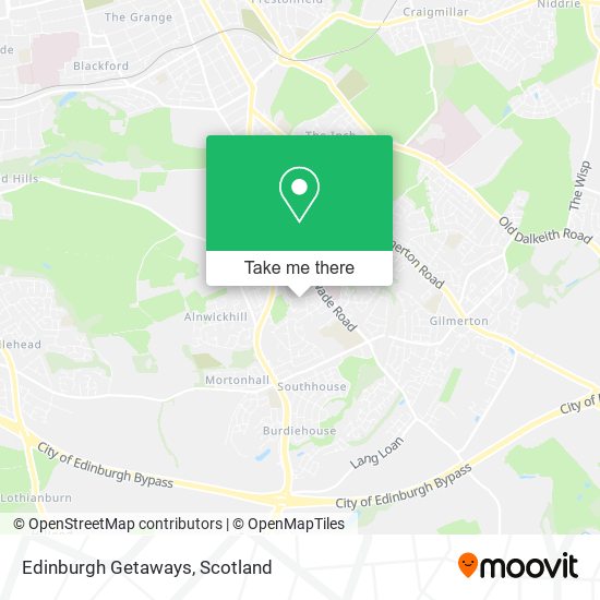 Edinburgh Getaways map