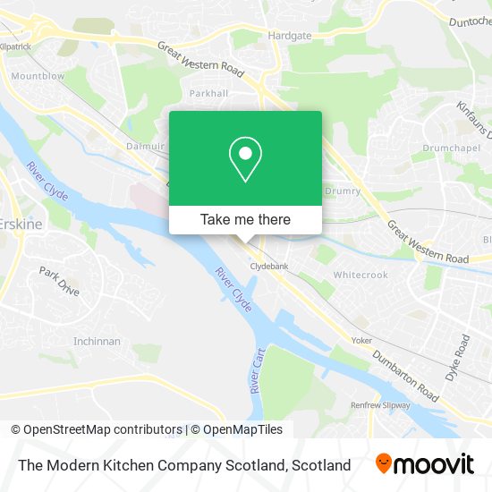 The Modern Kitchen Company Scotland map