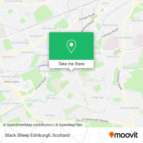 Black Sheep Edinburgh map