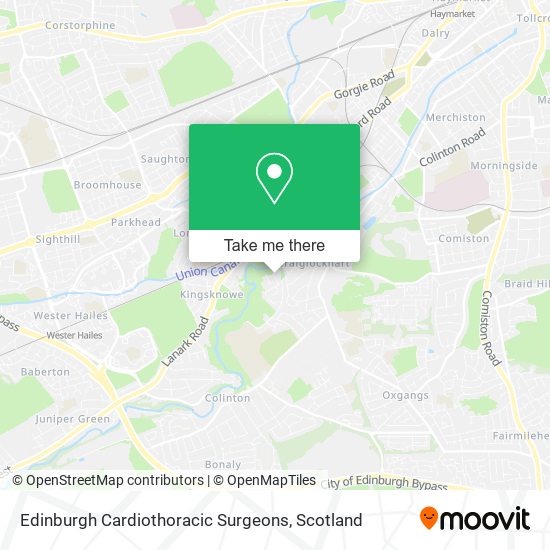 Edinburgh Cardiothoracic Surgeons map