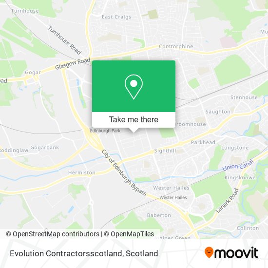 Evolution Contractorsscotland map