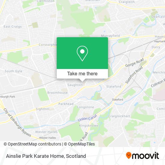 Ainslie Park Karate Home map