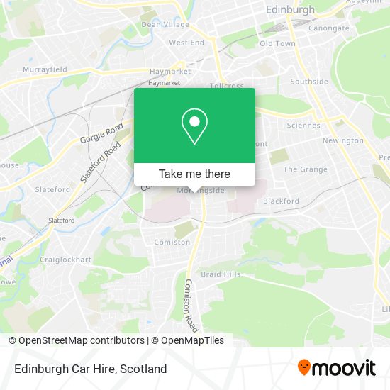 Edinburgh Car Hire map