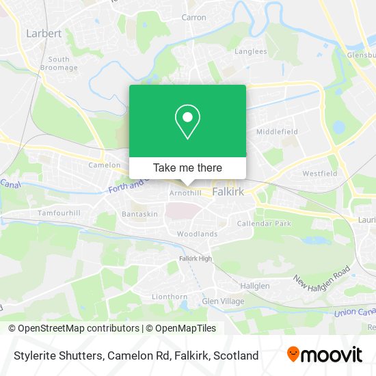 Stylerite Shutters, Camelon Rd, Falkirk map