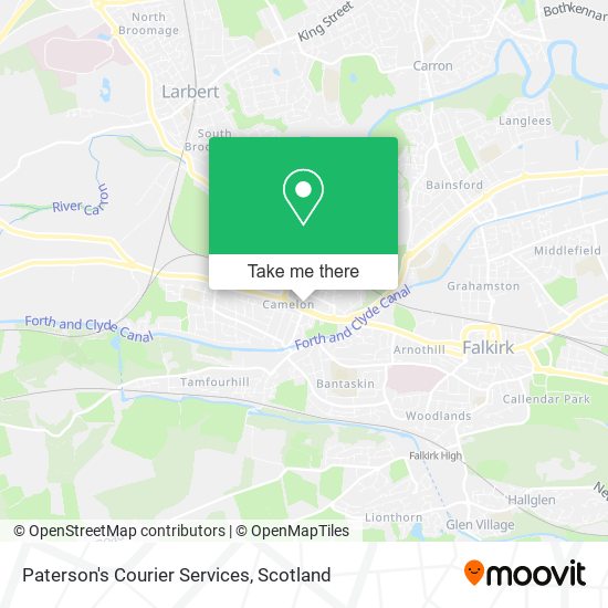 Paterson's Courier Services map