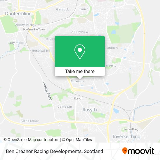 Ben Creanor Racing Developments map