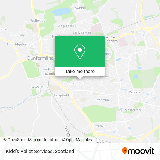 Kidd's Vallet Services map