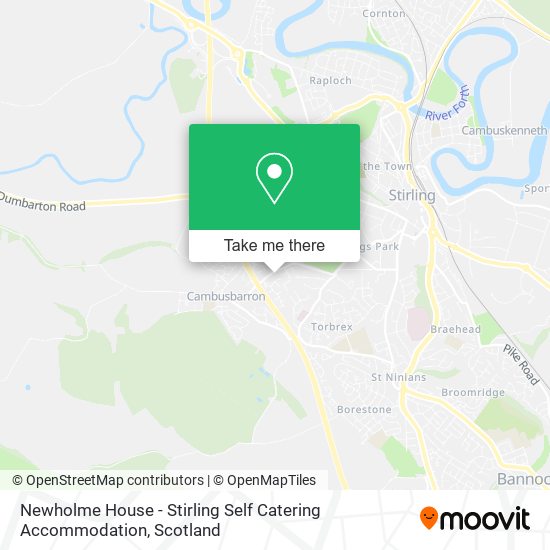 Newholme House - Stirling Self Catering Accommodation map