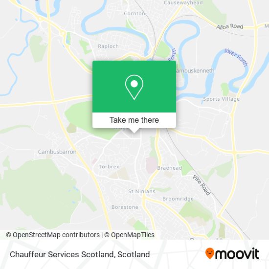Chauffeur Services Scotland map