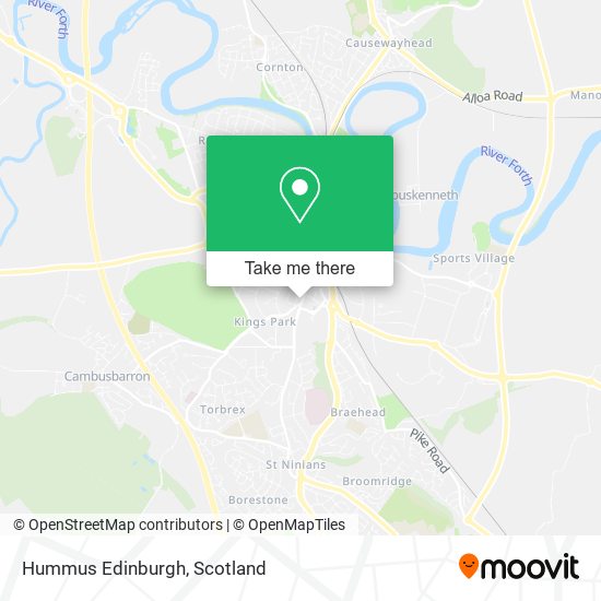 Hummus Edinburgh map