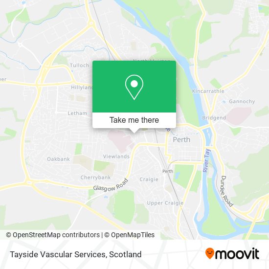 Tayside Vascular Services map