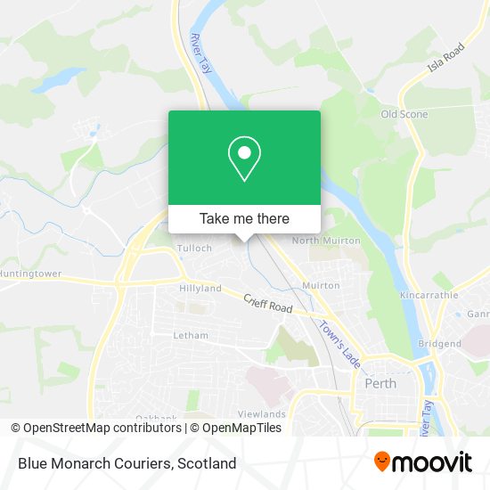Blue Monarch Couriers map
