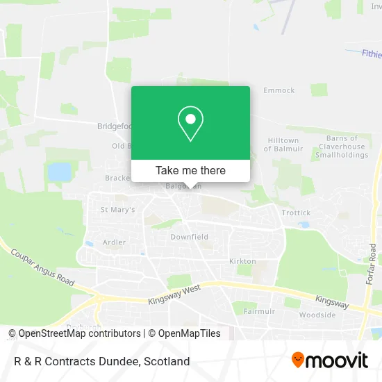 R & R Contracts Dundee map