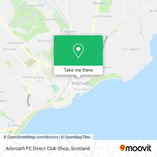 Arbroath FC Direct Club Shop map