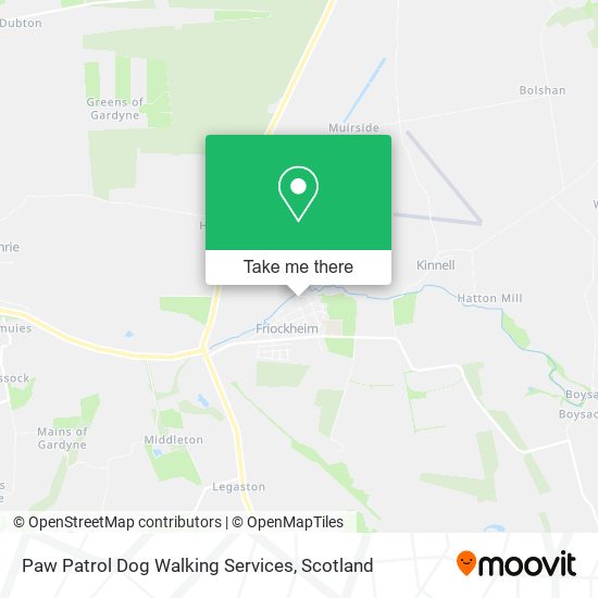 Paw Patrol Dog Walking Services map
