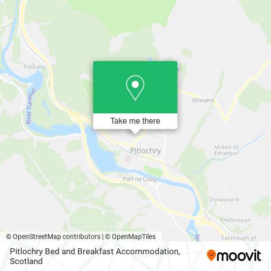 Pitlochry Bed and Breakfast Accommodation map