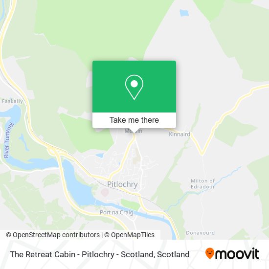 The Retreat Cabin - Pitlochry - Scotland map
