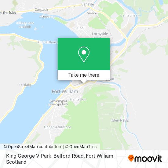 King George V Park, Belford Road, Fort William map