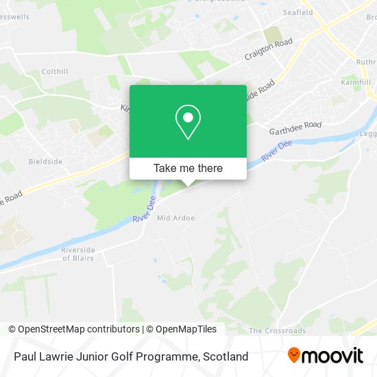 Paul Lawrie Junior Golf Programme map