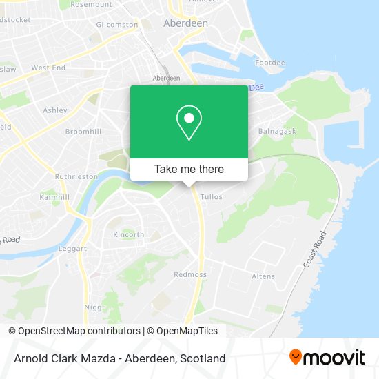 Arnold Clark Mazda - Aberdeen map