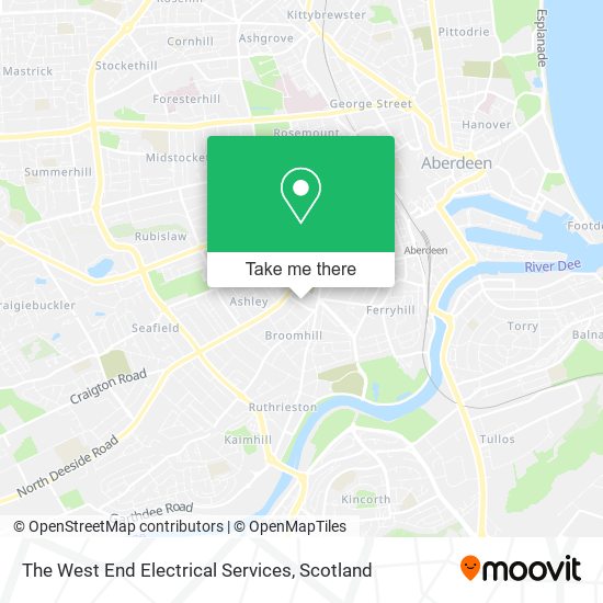 The West End Electrical Services map
