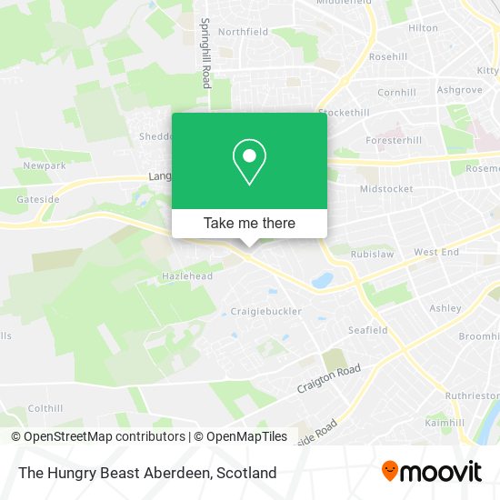 The Hungry Beast Aberdeen map