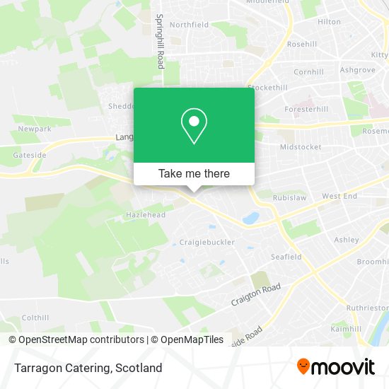 Tarragon Catering map