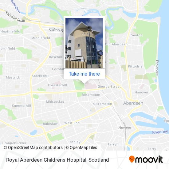 Royal Aberdeen Childrens Hospital map