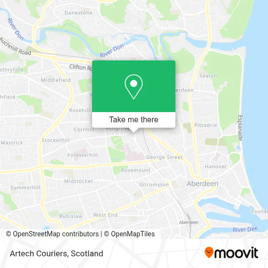 Artech Couriers map