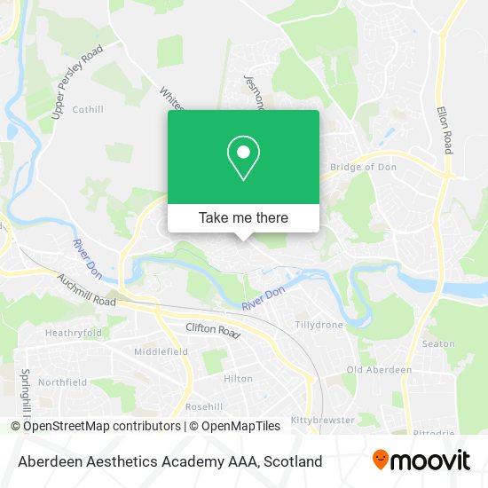 Aberdeen Aesthetics Academy AAA map