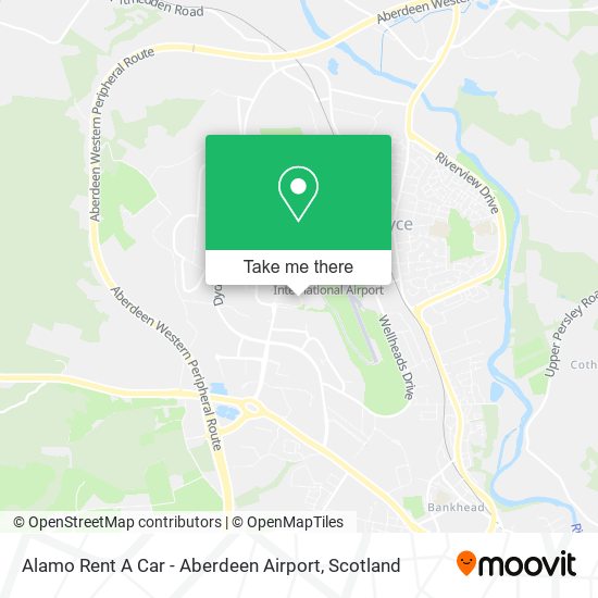 Alamo Rent A Car - Aberdeen Airport map