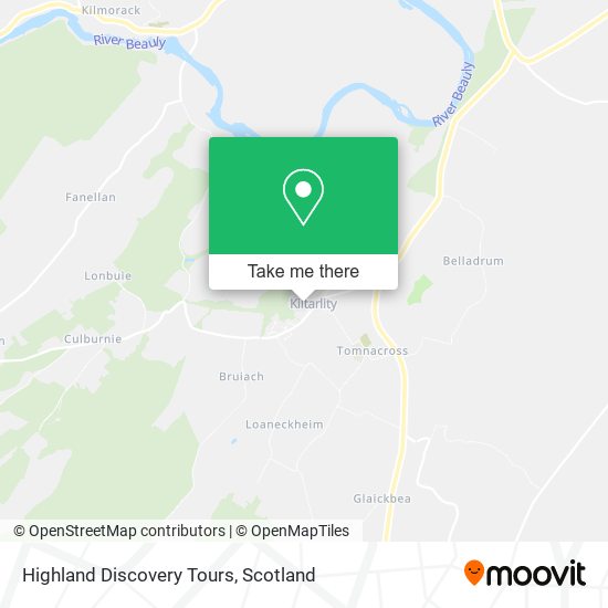 Highland Discovery Tours map