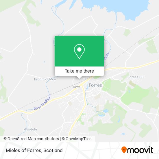 Mieles of Forres map