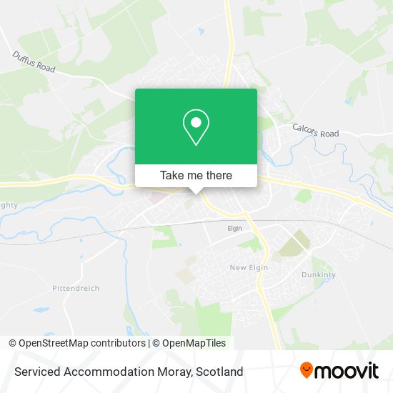 Serviced Accommodation Moray map