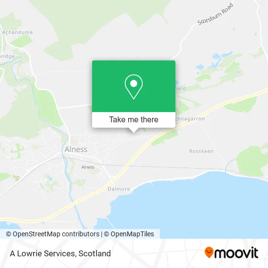 A Lowrie Services map