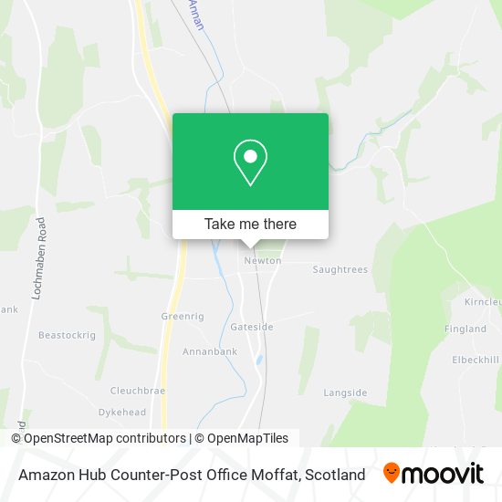 Amazon Hub Counter-Post Office Moffat map