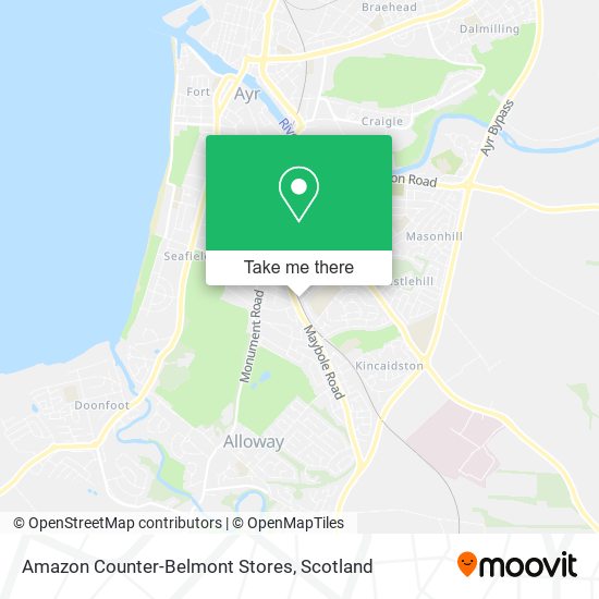 Amazon Counter-Belmont Stores map