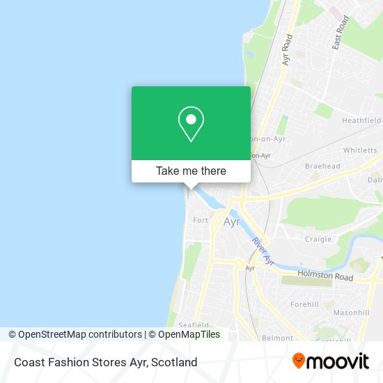 Coast Fashion Stores Ayr map