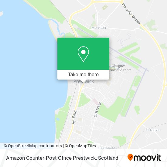 Amazon Counter-Post Office Prestwick map