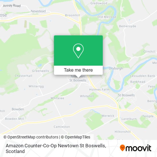 Amazon Counter-Co-Op Newtown St Boswells map