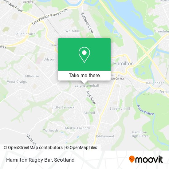Hamilton Rugby Bar map