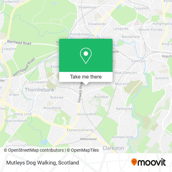 Mutleys Dog Walking map