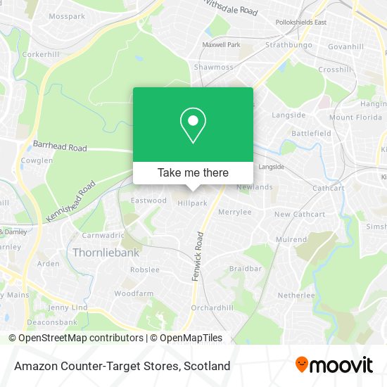 Amazon Counter-Target Stores map