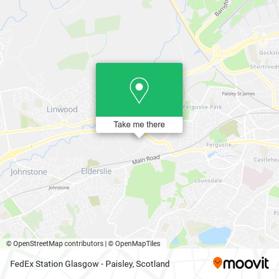 FedEx Station Glasgow - Paisley map