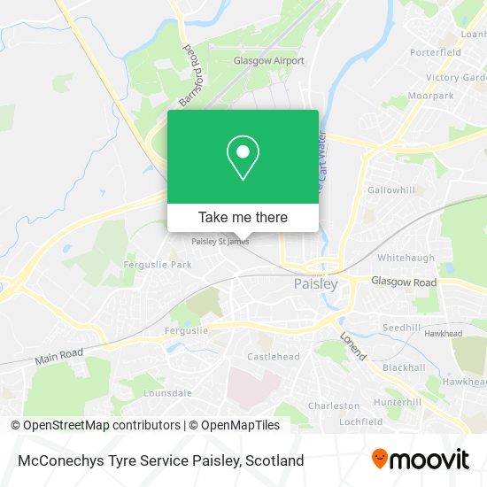 McConechys Tyre Service Paisley map